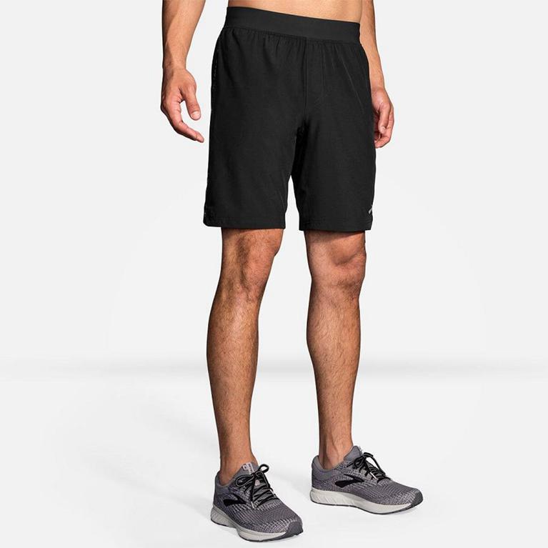 Brooks Men's EQUIP 9 Running Shorts - Grey - Canada (LDWEZ-4715)